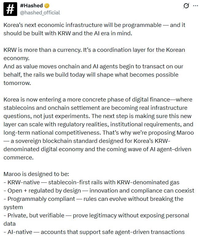 Hashed tweet explains why it launched Maroo along with some of its features. 